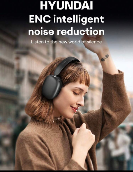 HYUNDAI MusPods-Max Bluetooth Headphones With ENC Noise-Proof,