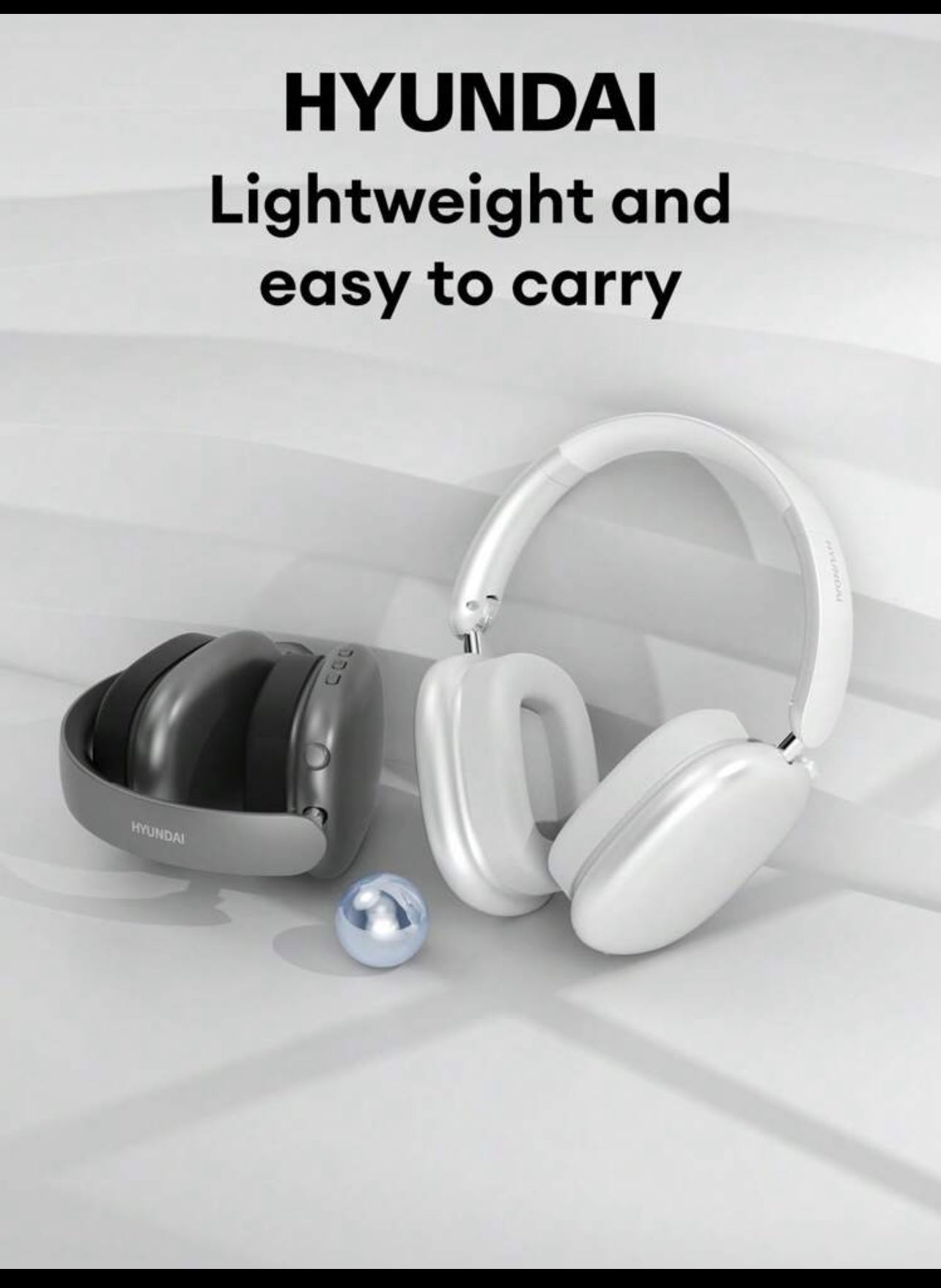 HYUNDAI MusPods-Max Bluetooth Headphones With ENC Noise-Proof,