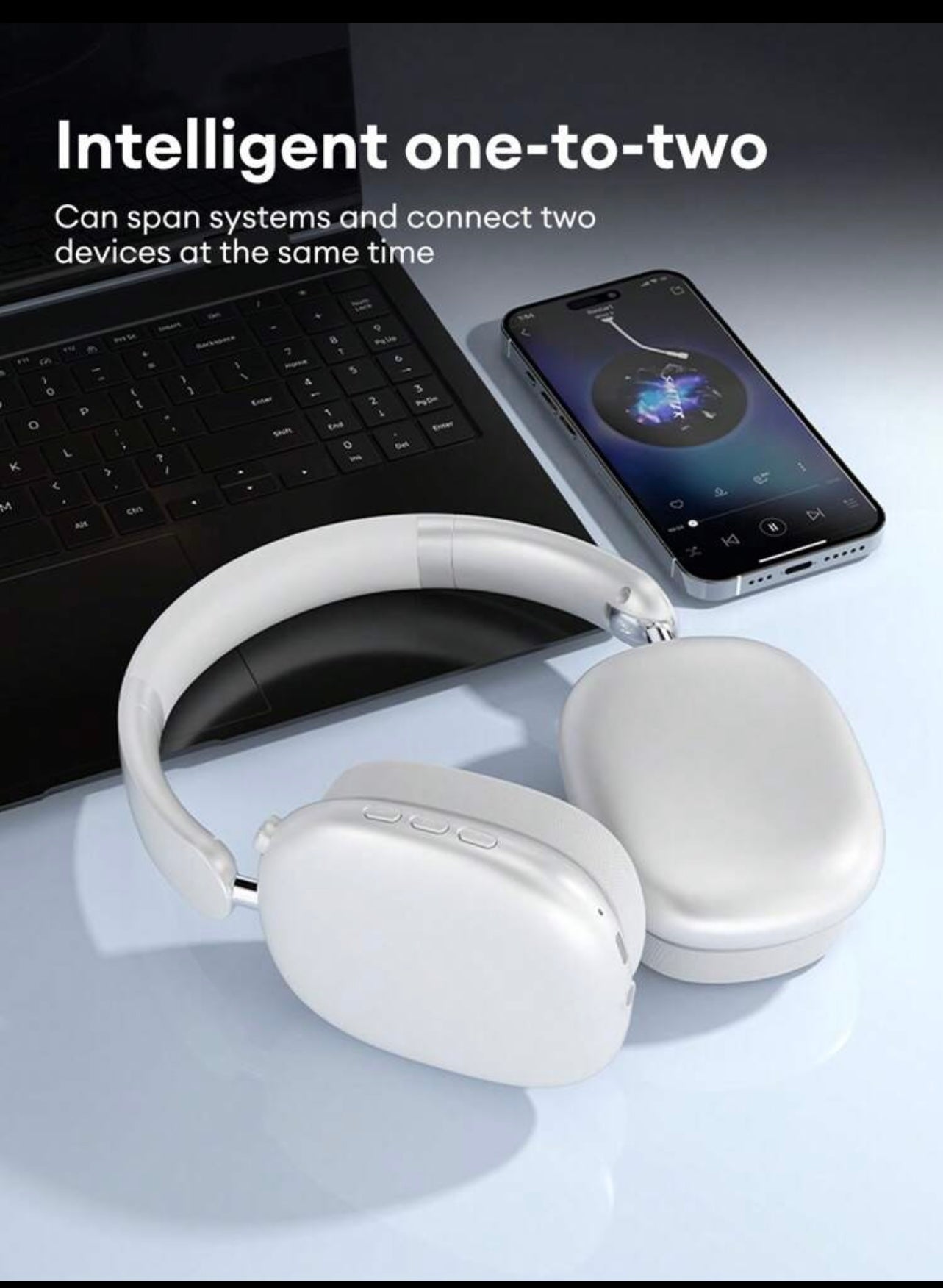HYUNDAI MusPods-Max Bluetooth Headphones With ENC Noise-Proof,