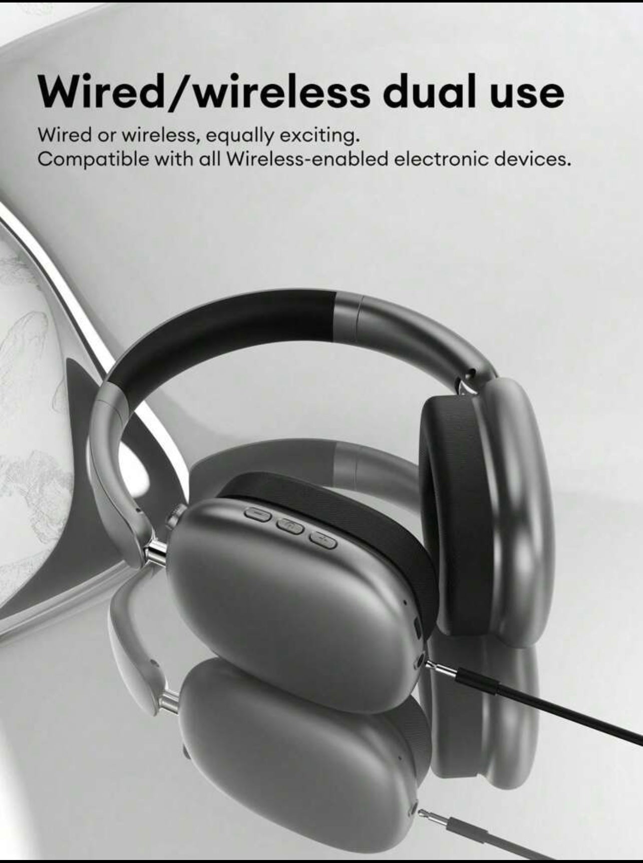 HYUNDAI MusPods-Max Bluetooth Headphones With ENC Noise-Proof,