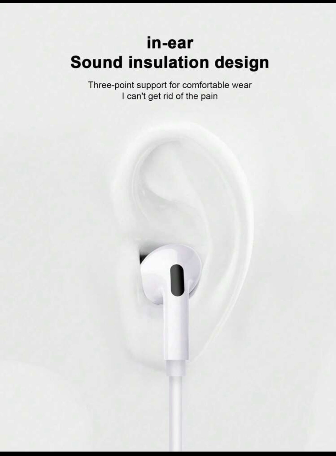 Soft Silicone In-Ear Wired Headphones With Lightning Connector, Suitable For IPhone 7 And Above