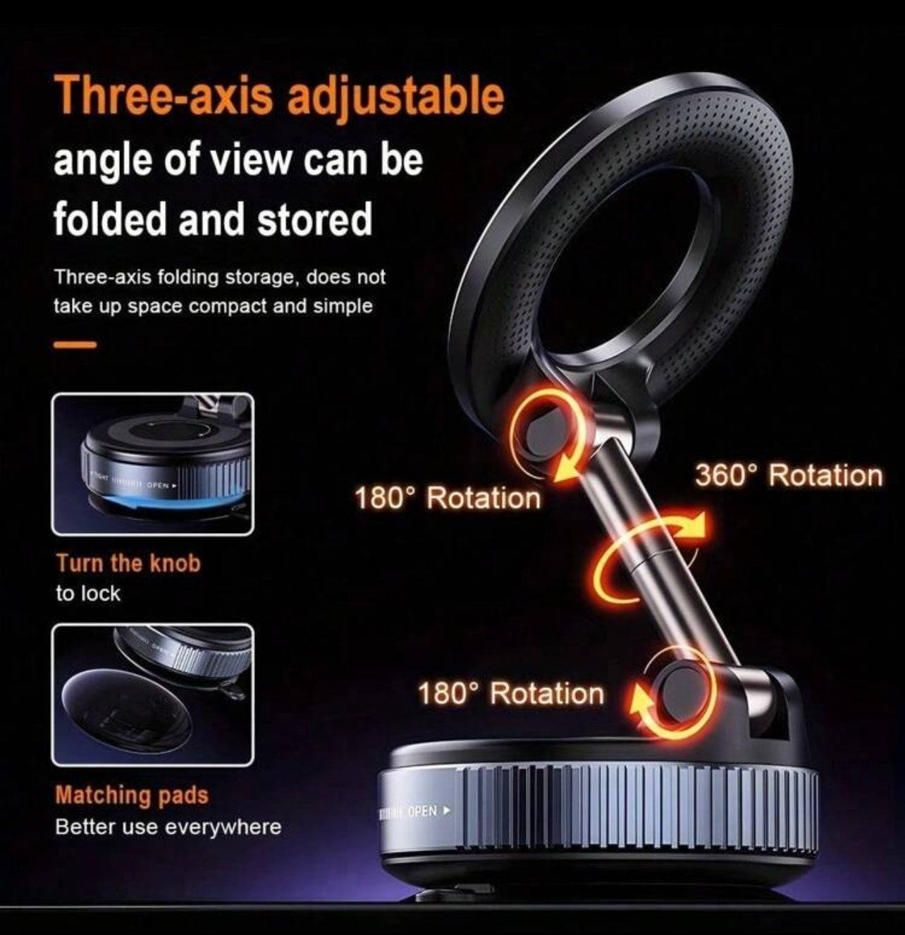 360° Rotating Magnetic Phone Stand
