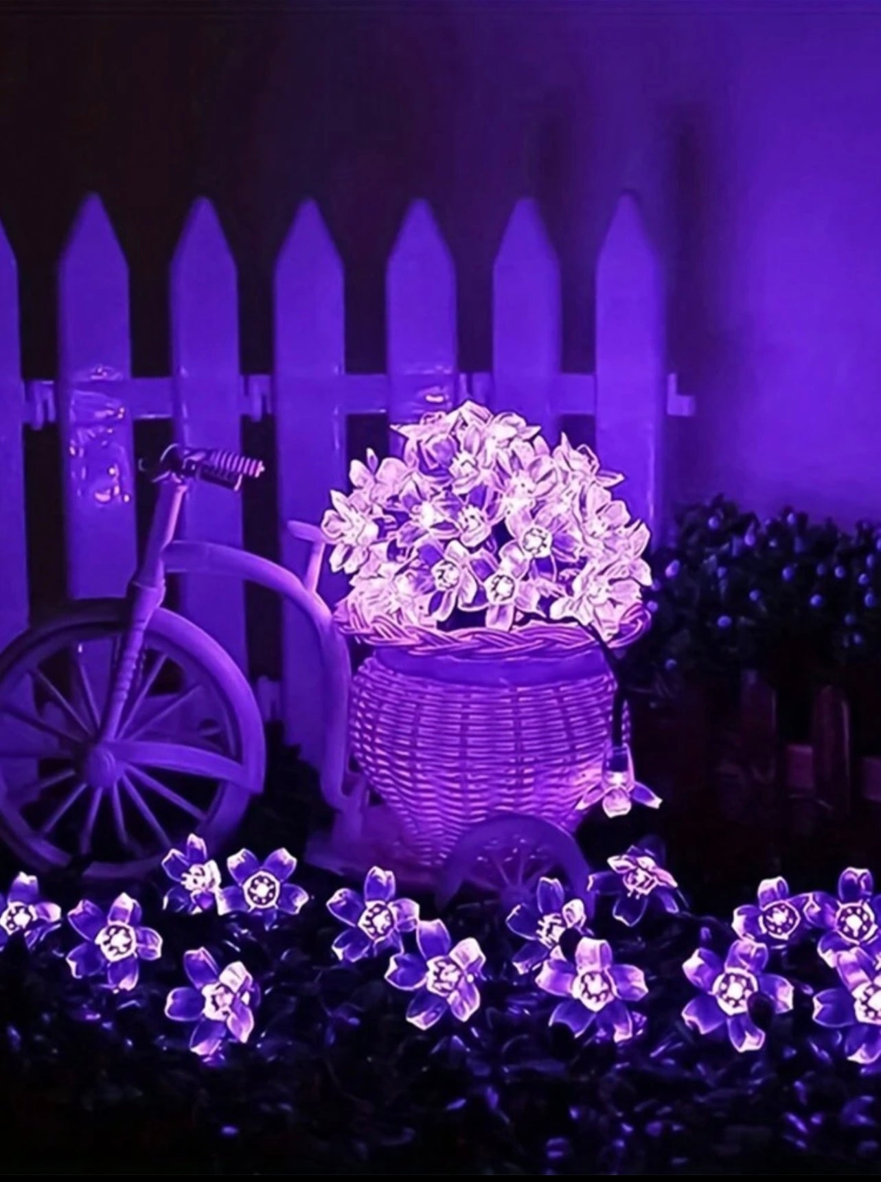 1pc Solar Flower String Light, Fairy Led Light,