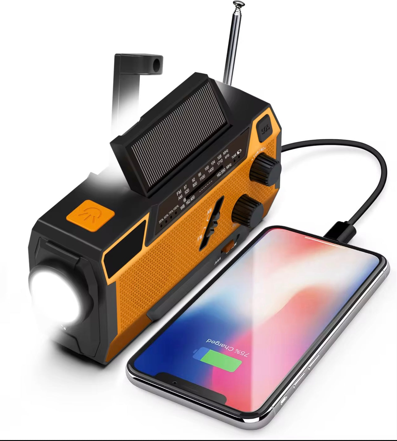 Solar emergency power battery