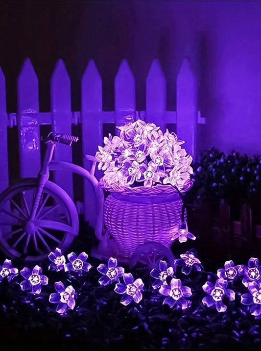 1pc Solar Flower String Light, Fairy Led Light,
