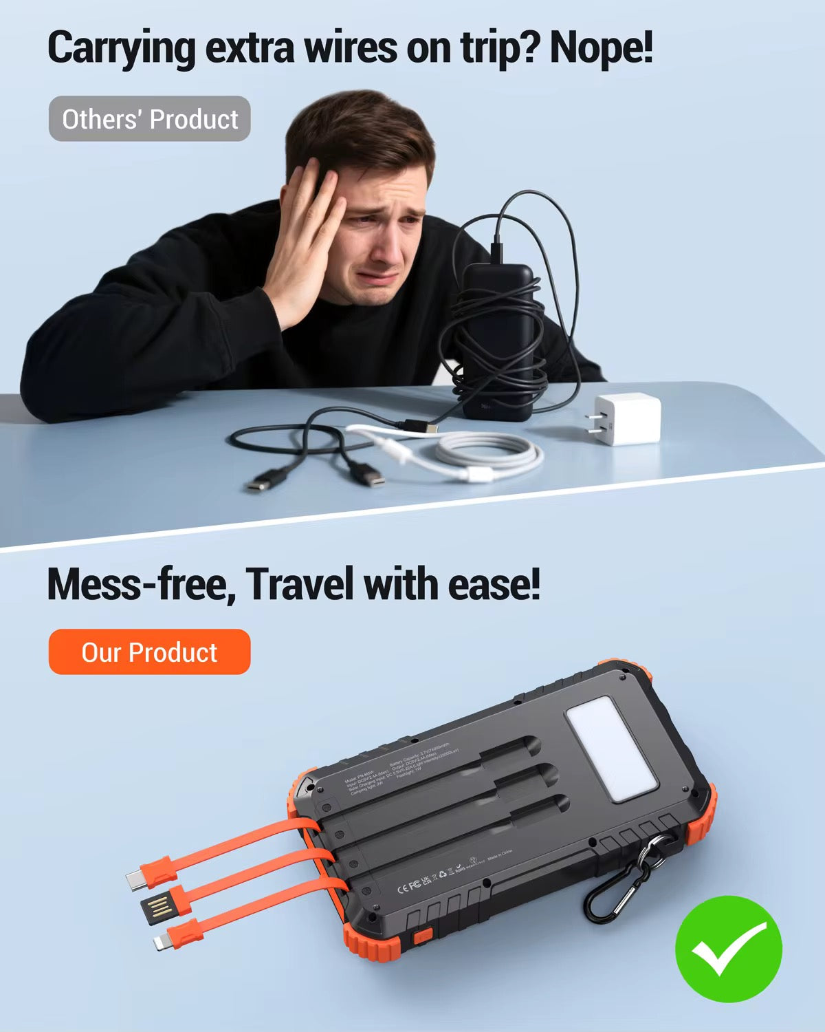 G. Portable Solar Charger & Emergency Power