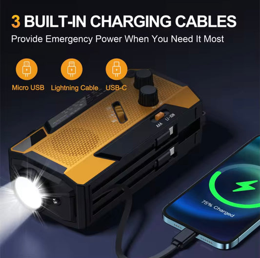 Solar emergency power battery